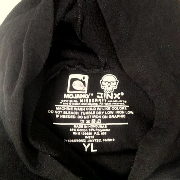 2/$24 JINX Minecraft Creeper Hoodie - Picture 4 of 9